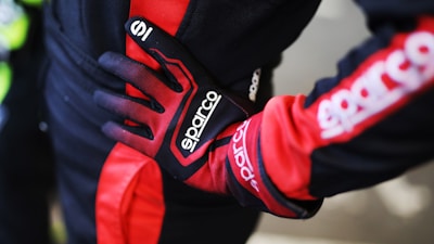 a person wearing a helmet