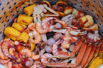 a basket of seafood