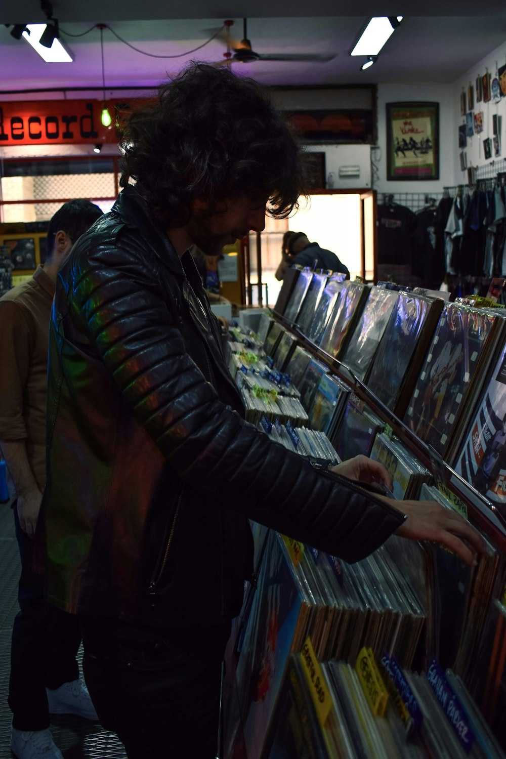 a person looking at a book