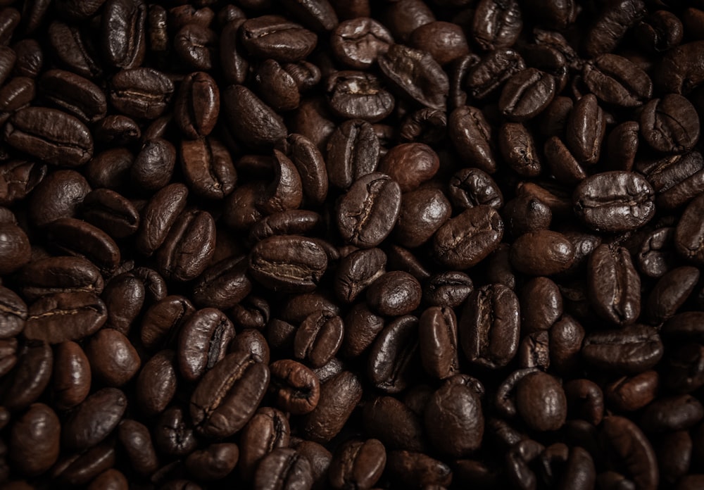 a pile of coffee beans