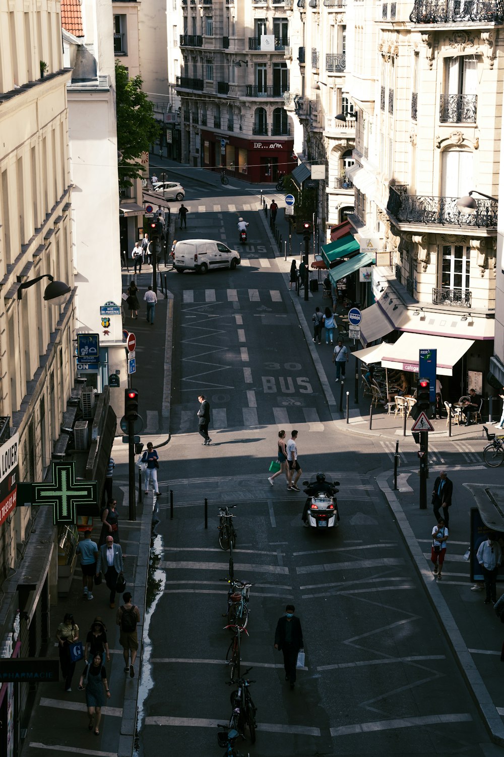 a busy city street