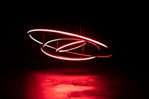 a red light in the dark