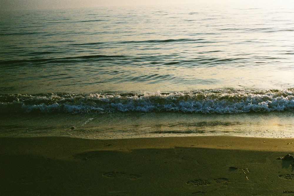 waves on a beach