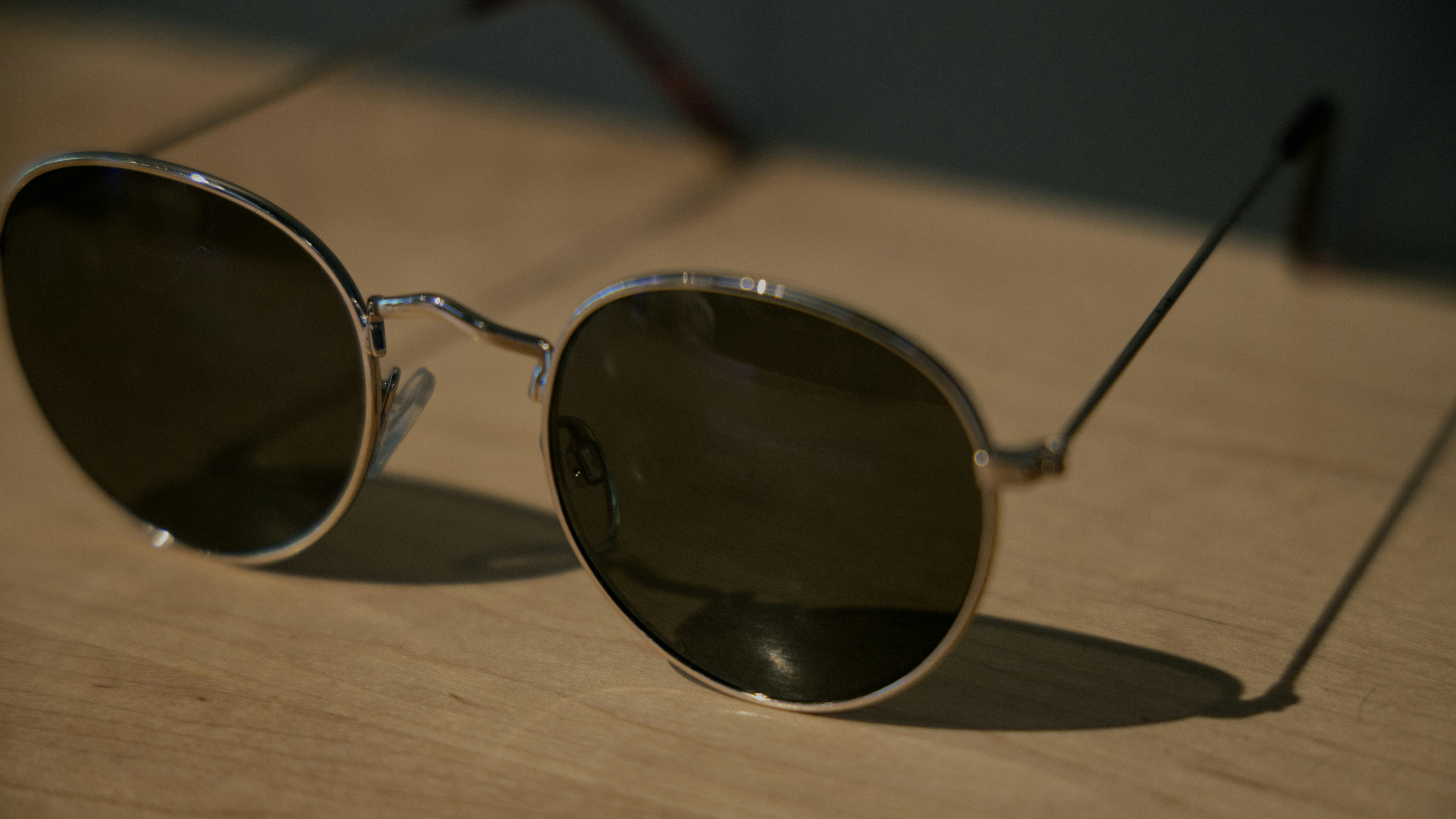 a pair of sunglasses on a table