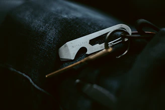 a key chain with a key