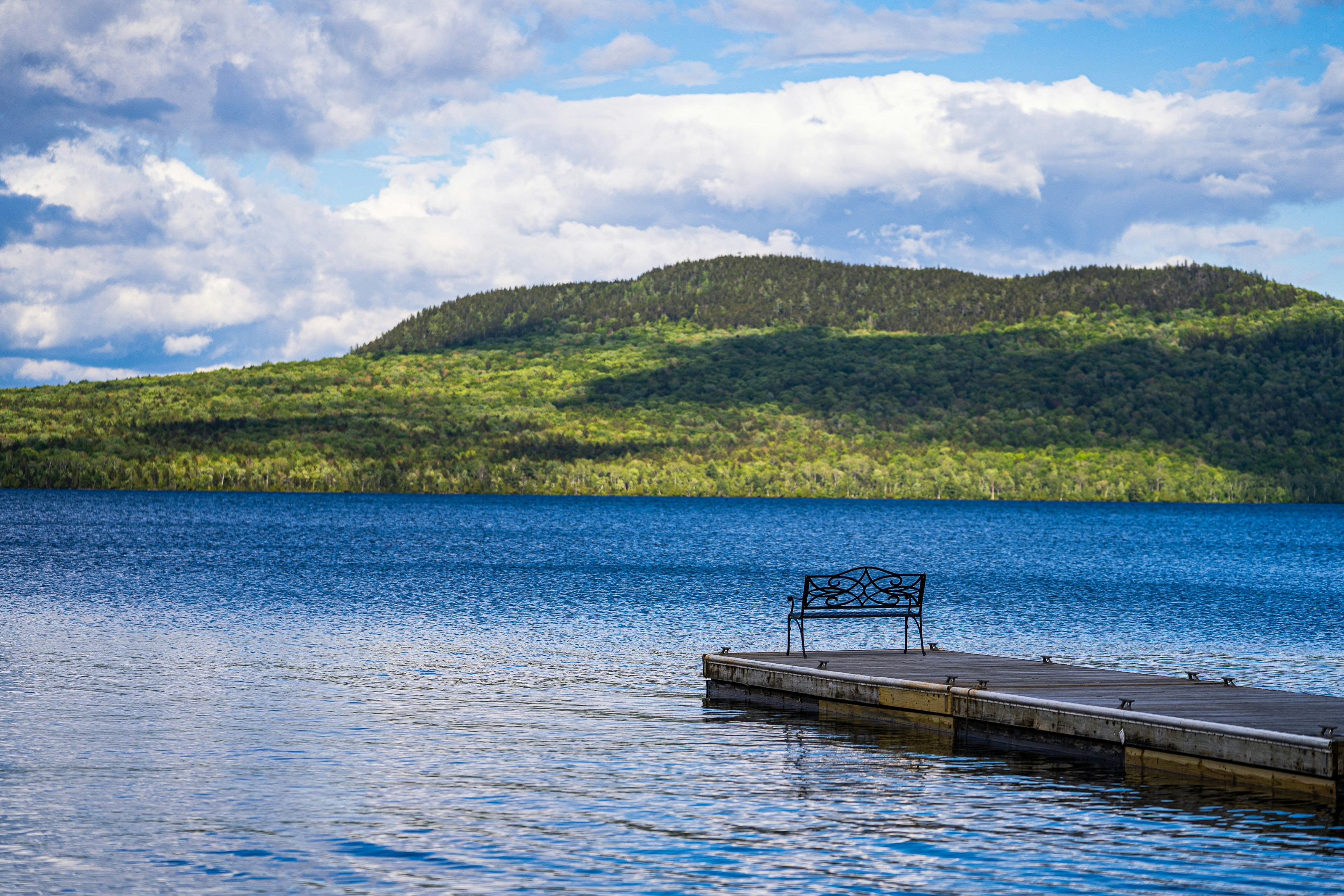 a dock on a lake