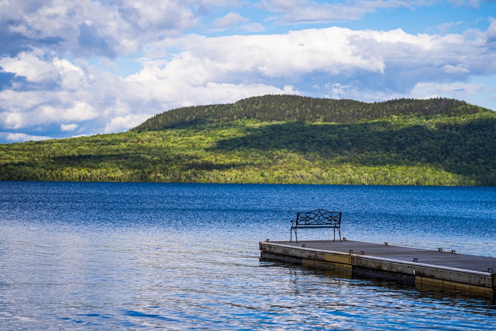 a dock on a lake