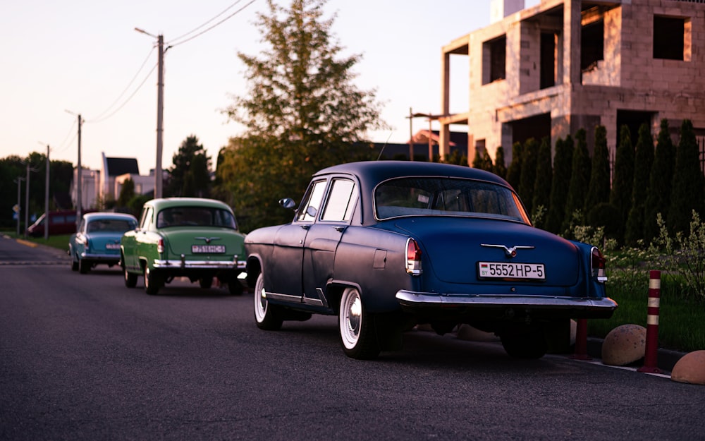 a group of cars on a road