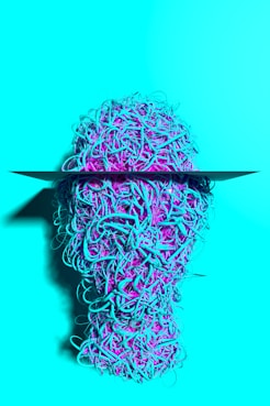 a purple and white design