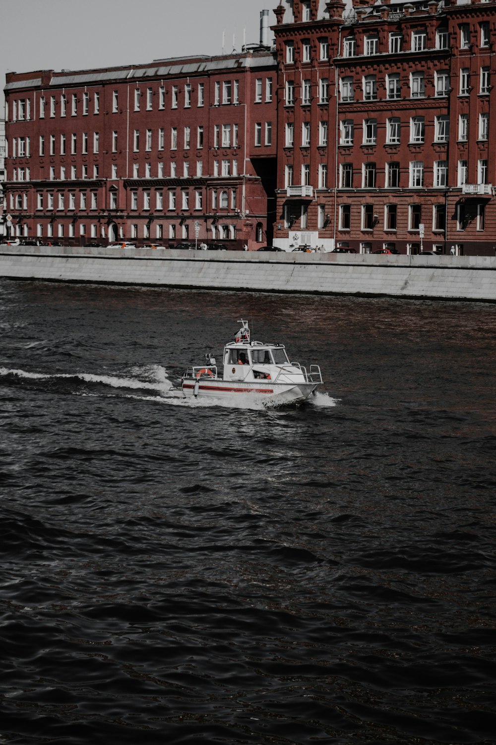 a boat sailing in the water