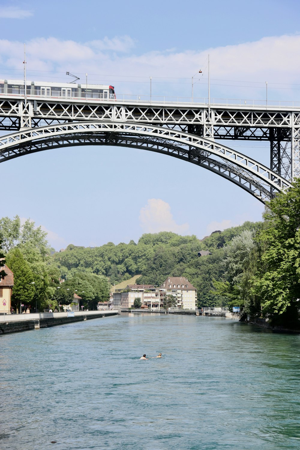 a bridge over a river