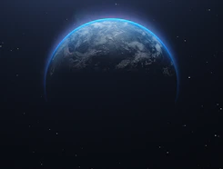 a planet in space