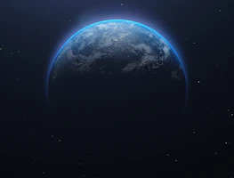 a planet in space