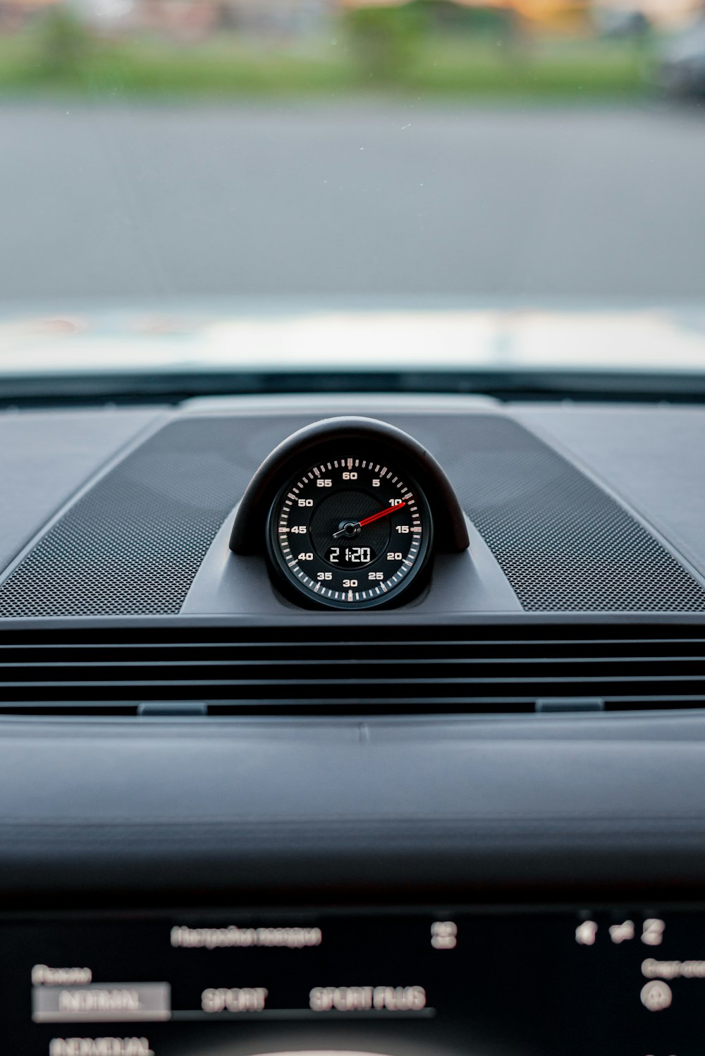 a close up of a car's speedometer