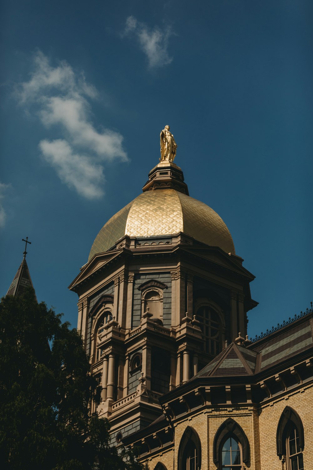 a statue on top of a building