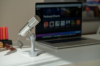 a laptop on a desk