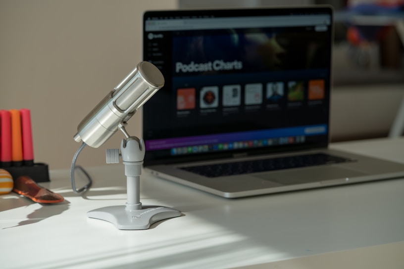 a laptop on a desk