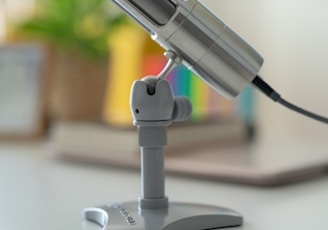 a microscope on a table