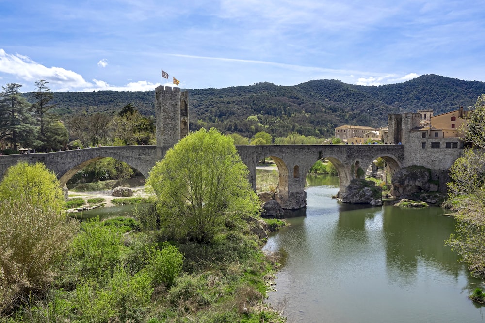 a bridge over a river