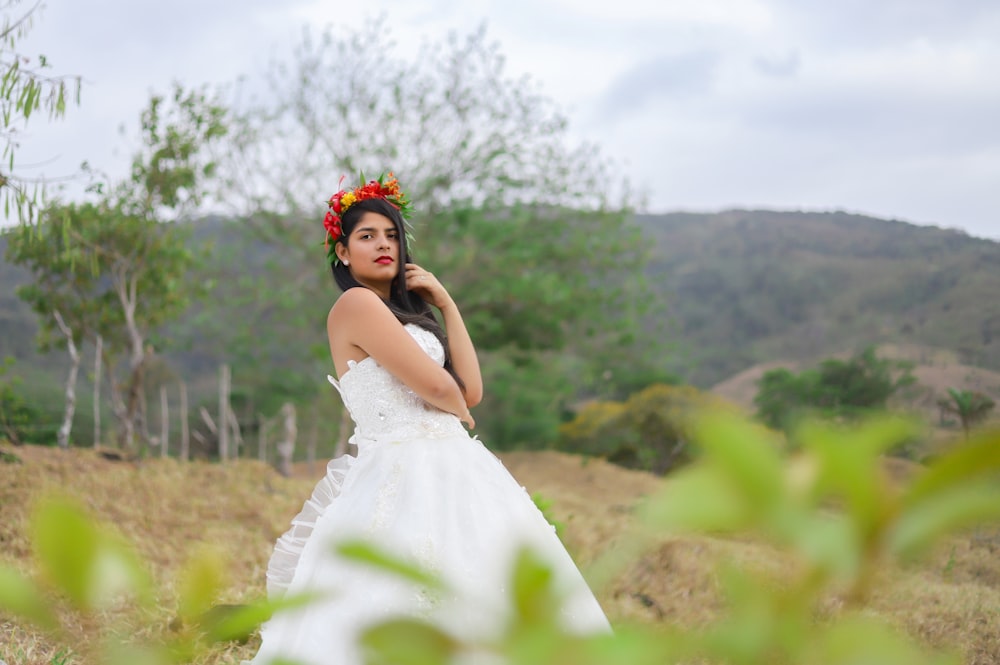 a person in a white dress