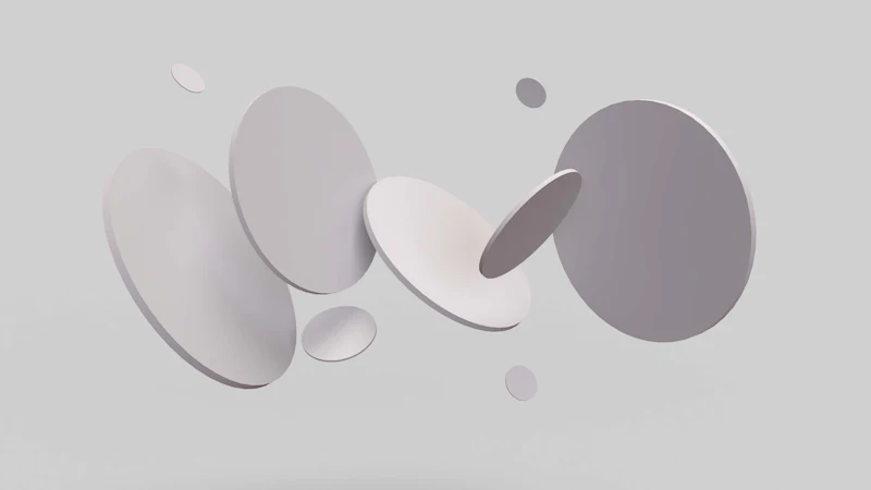 Perfectly aligned objects on a clean surface