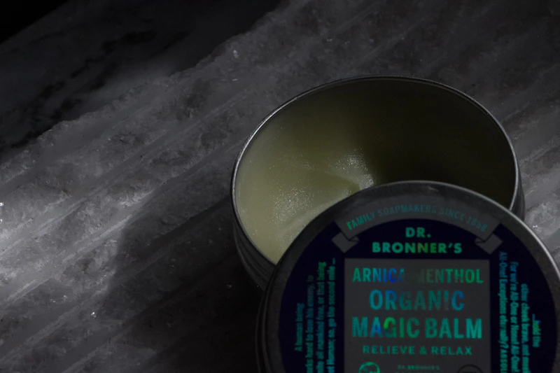 Beauty products arranged