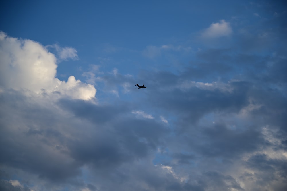 a plane flying in the sky