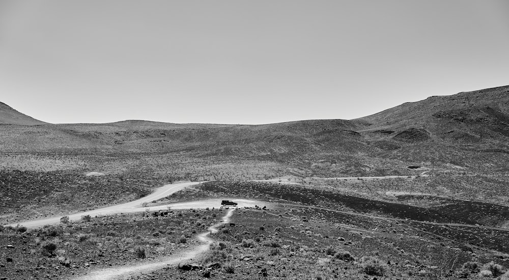 Una strada in un campo