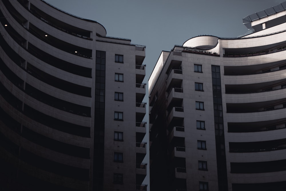 a low angle view of buildings