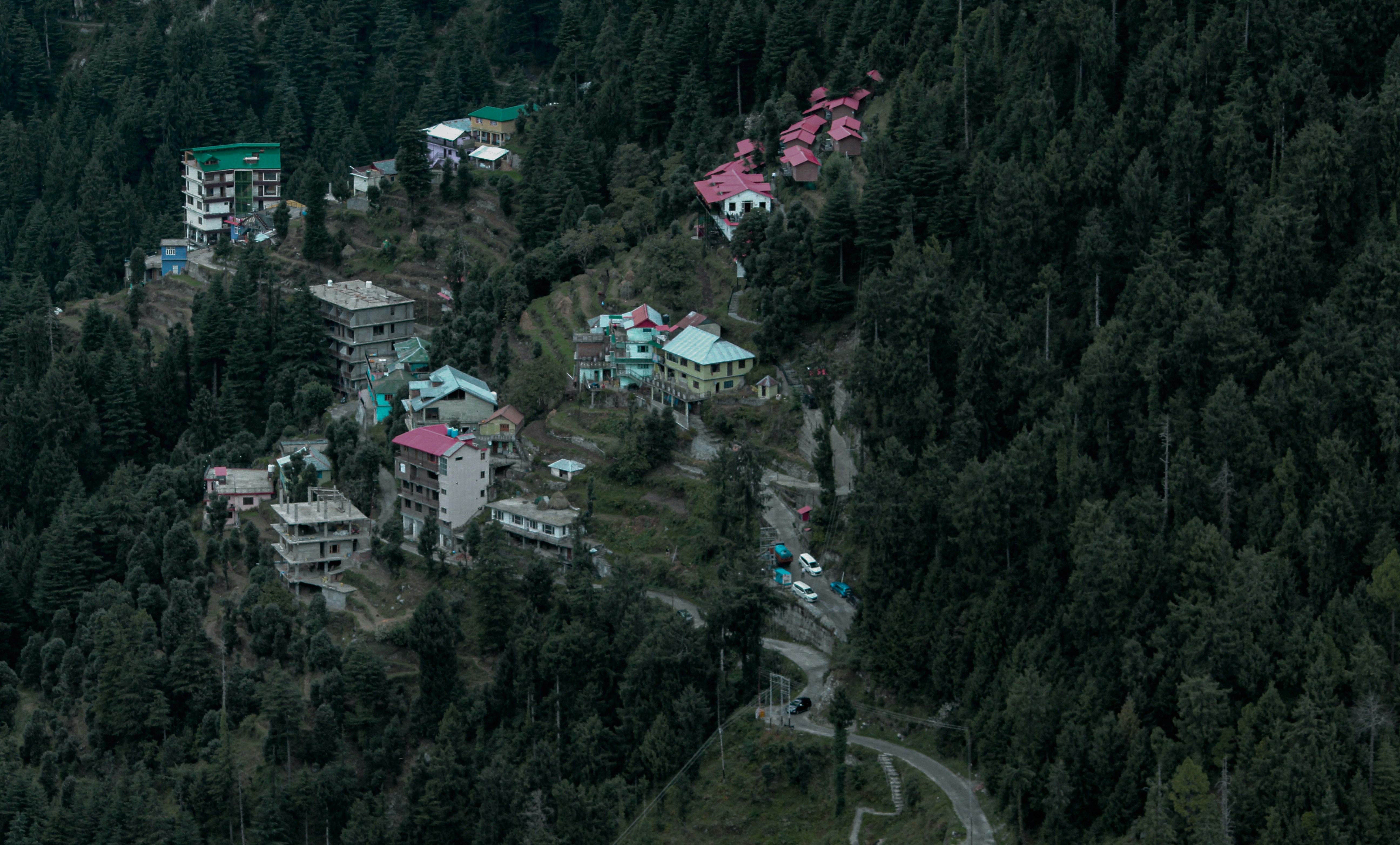 Dalhousie colonial streets and pine-covered hills