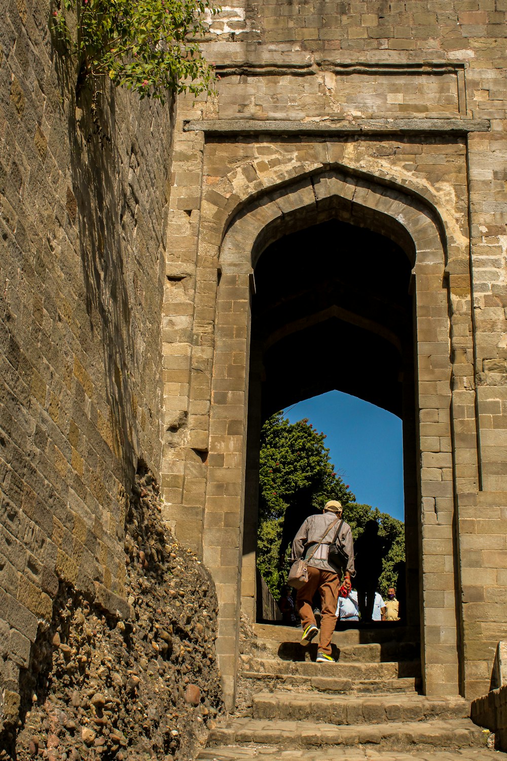 a person standing in a doorway