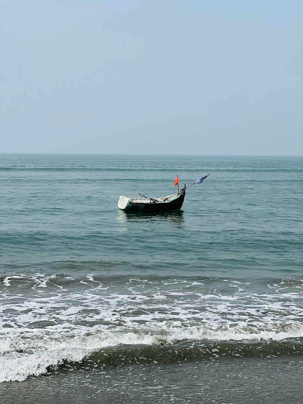 a boat in the ocean