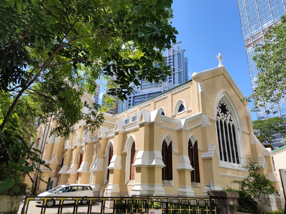 a church with a cross on top