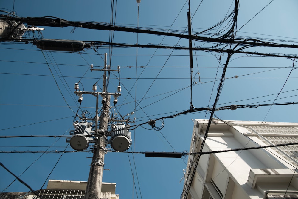 a power line with many wires