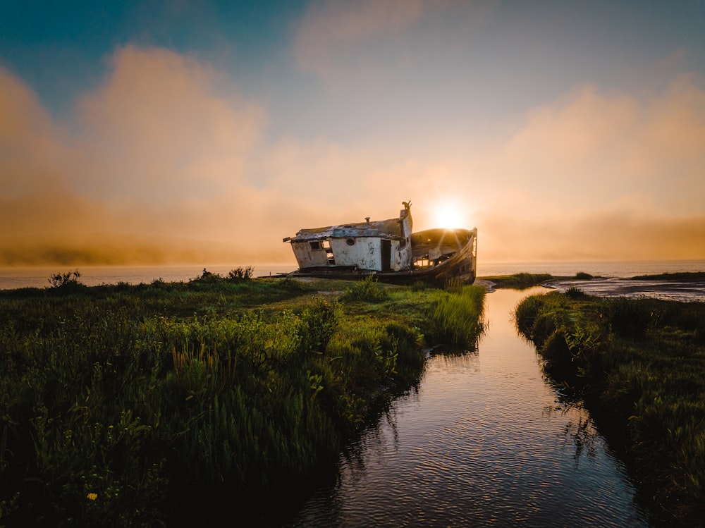 a boat on the water