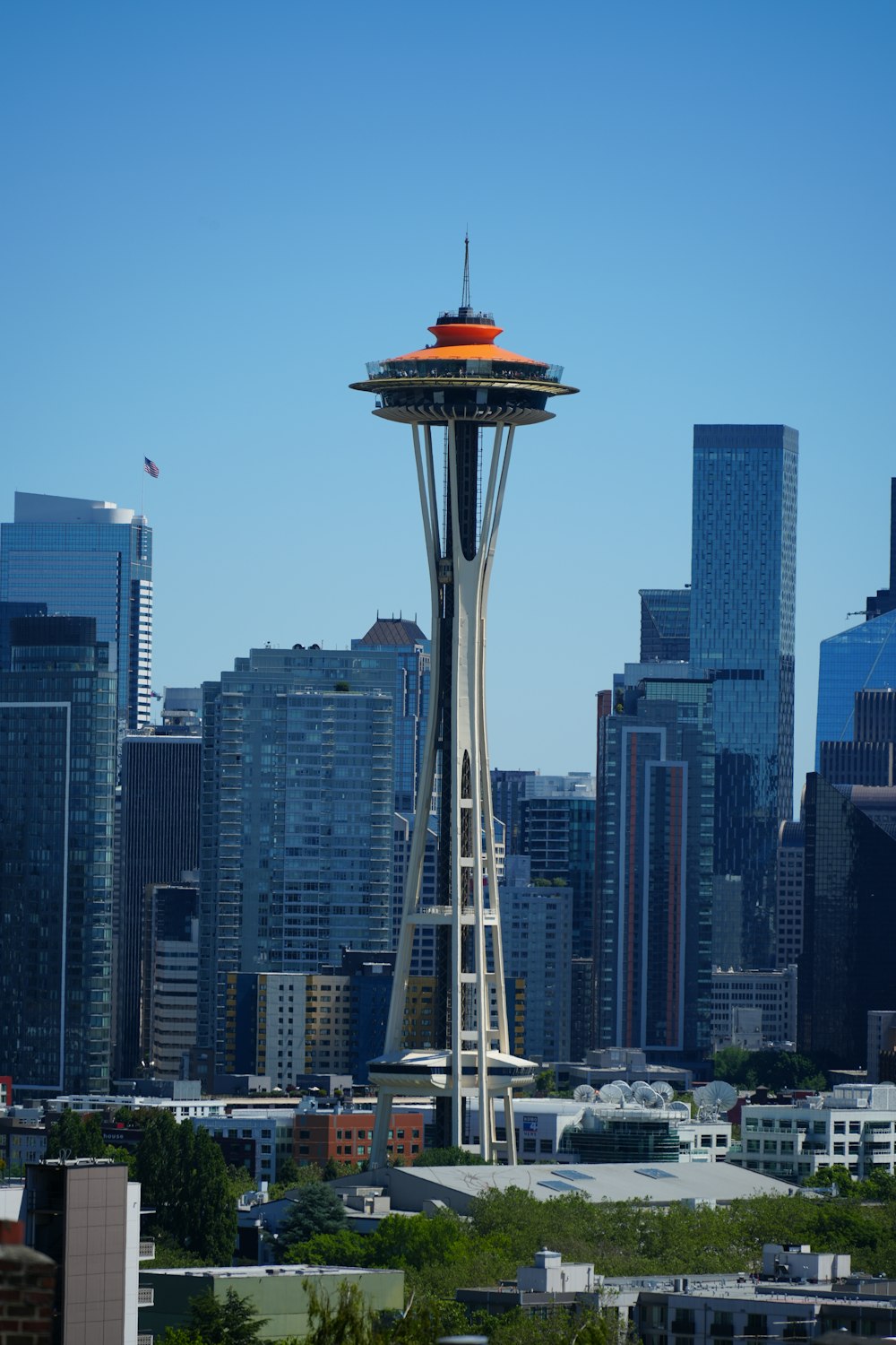 a tall tower in Space Needle