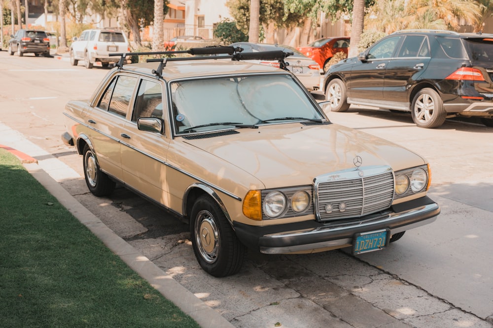 a car parked on the side of the road