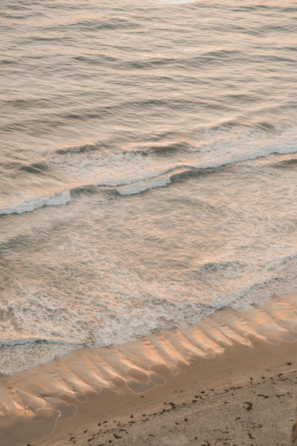 waves crashing on a beach