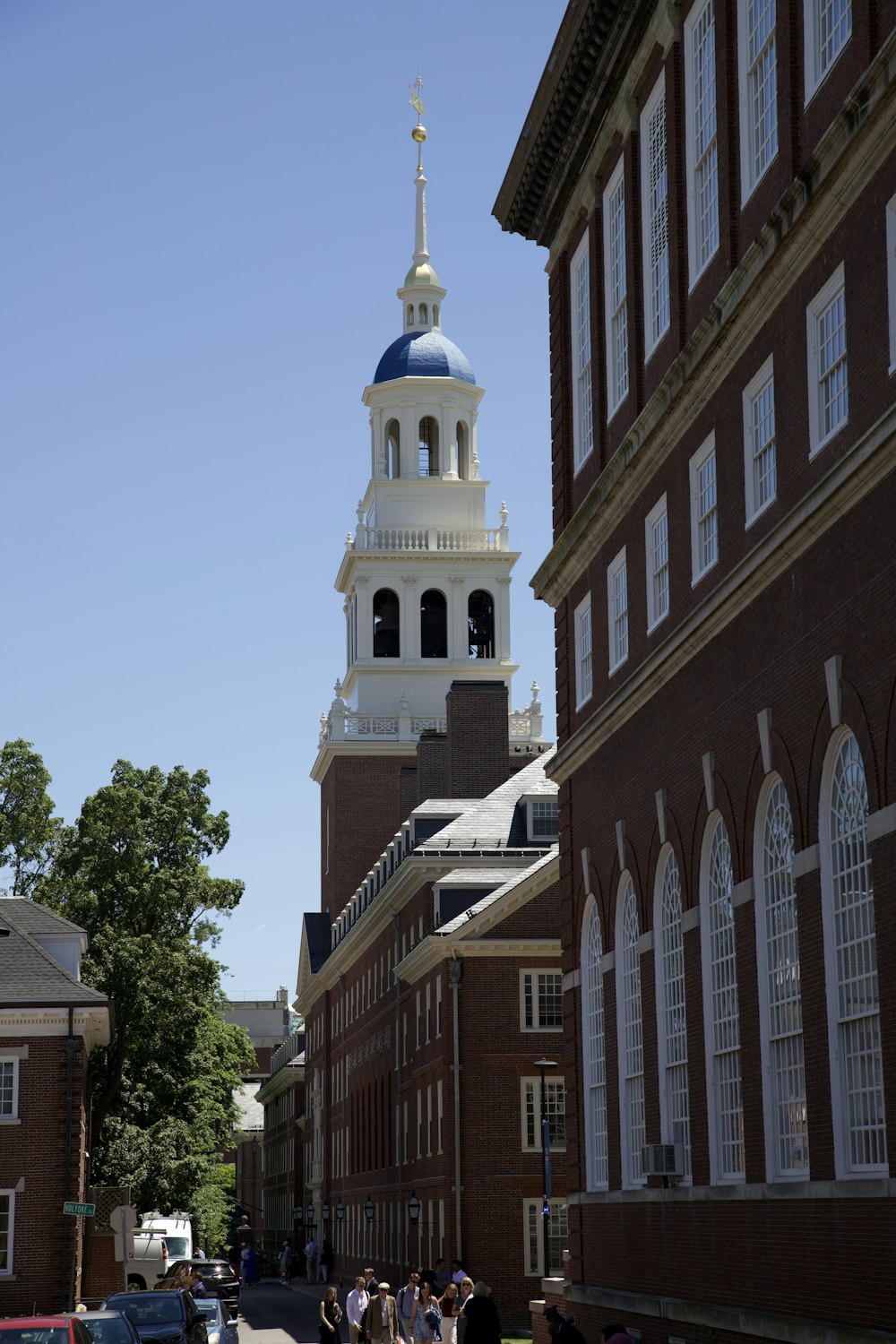 a tall building with Independence Hall