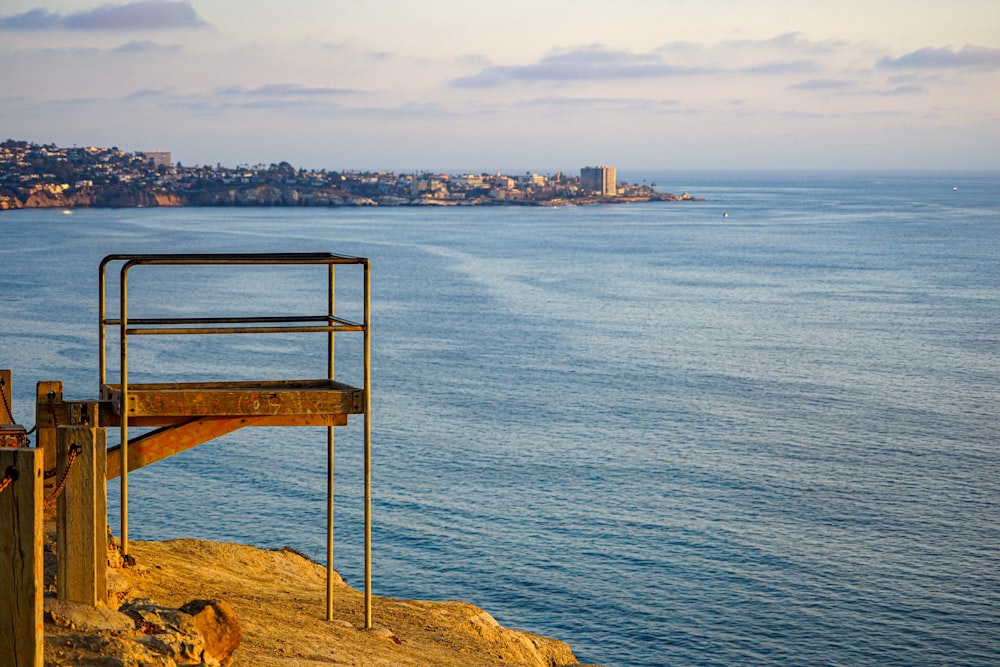 a bench overlooking a body of water