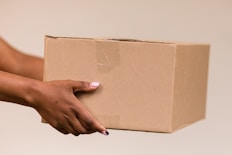 a hand holding a box