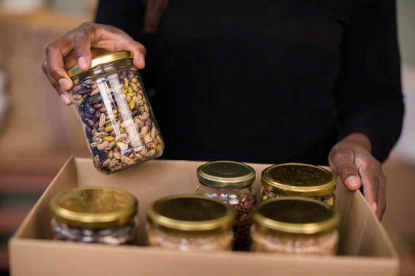Neatly arranged boxes of hand-packed pulses ready for corporate gifting.