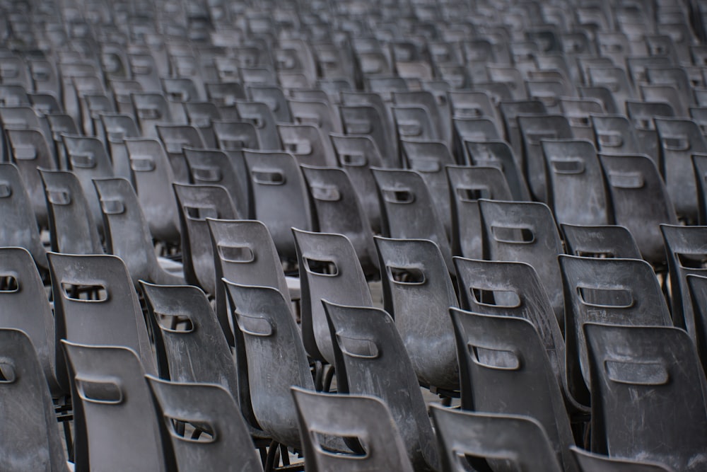 a large group of black tires