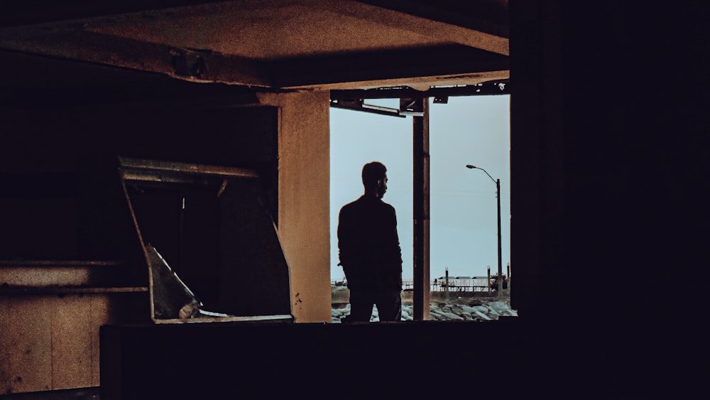 a man standing in a doorway