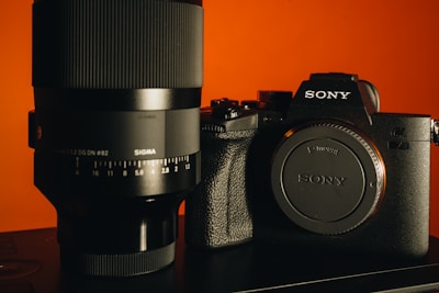 a camera with a lens