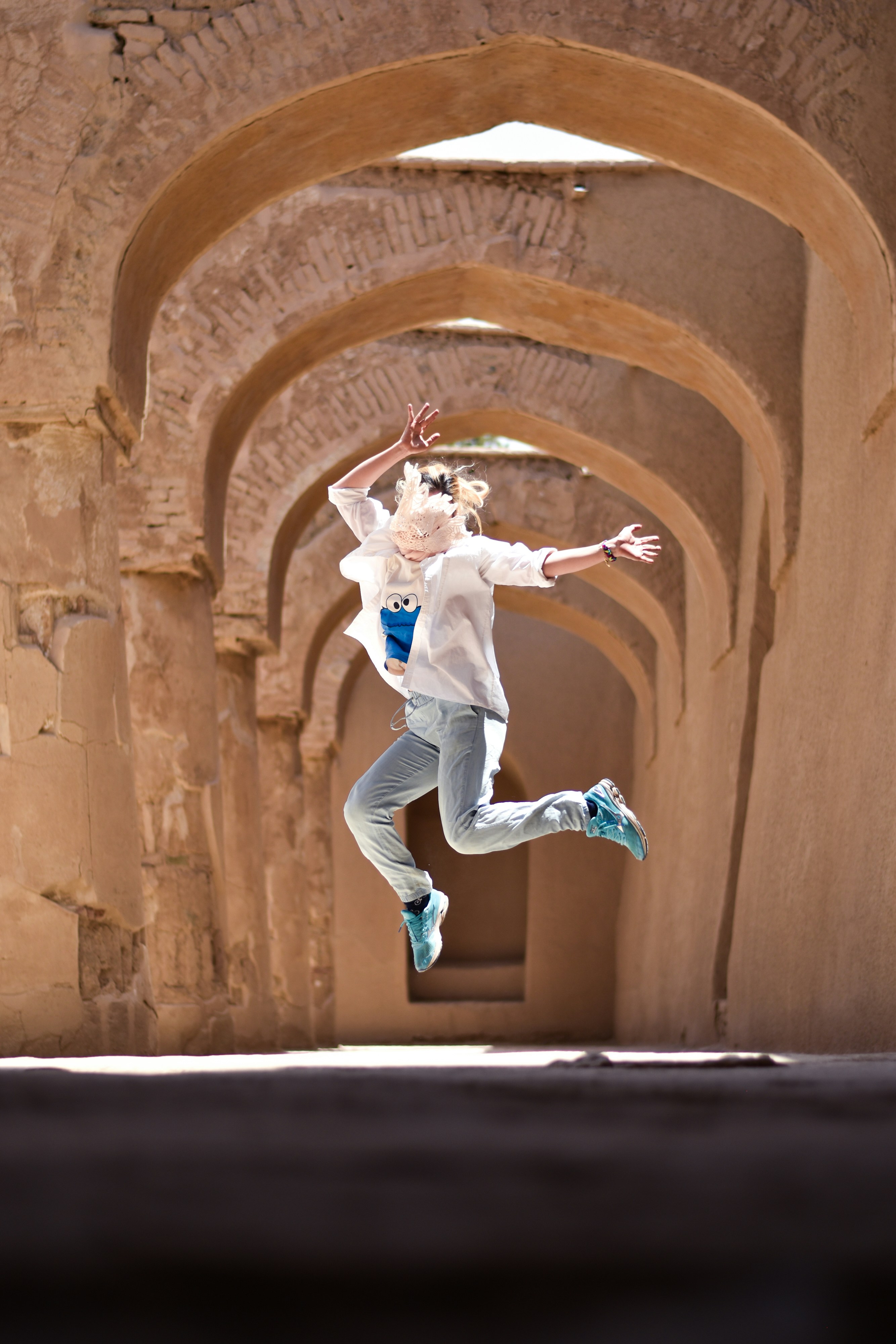 a person jumping in the air