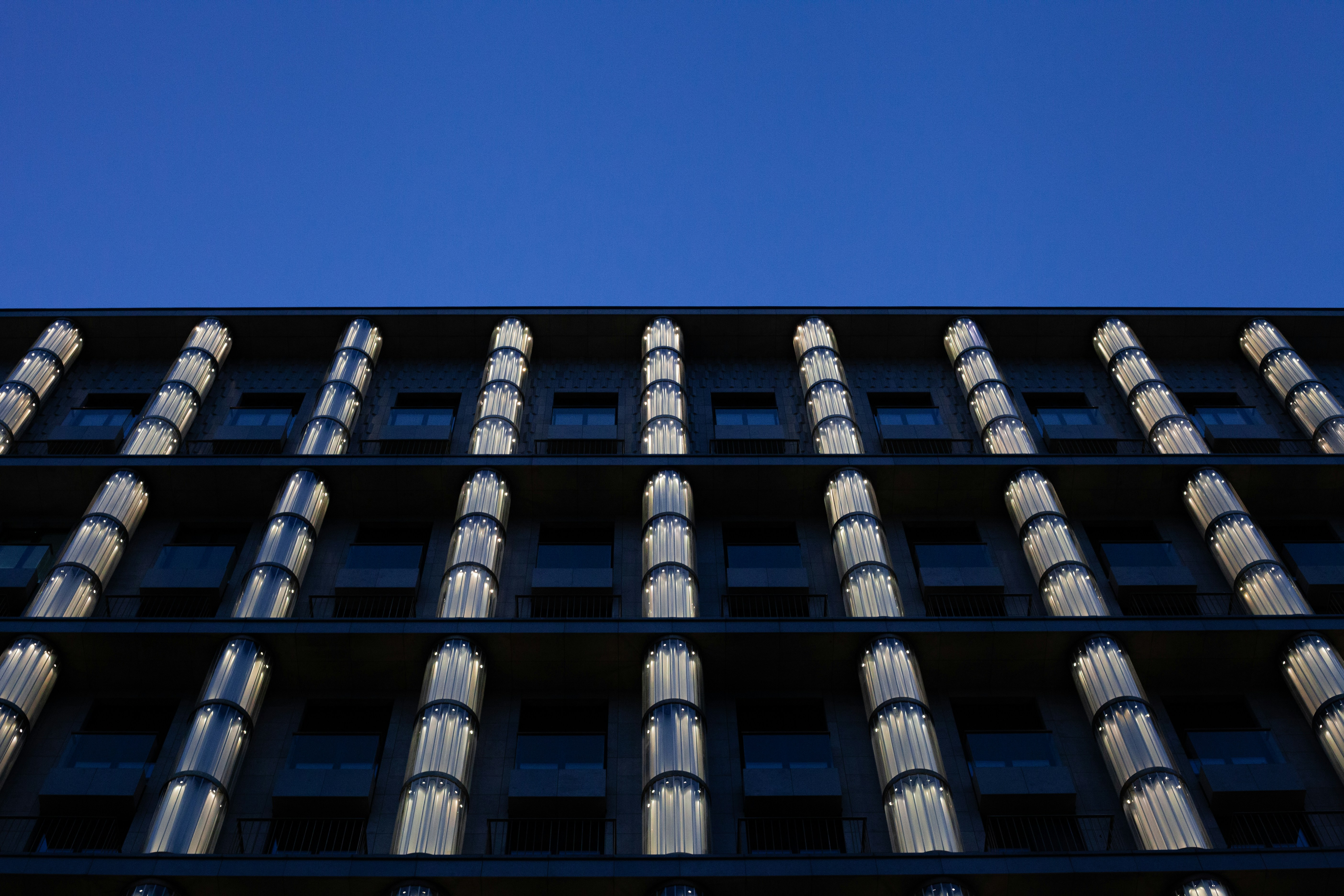 a building with many windows