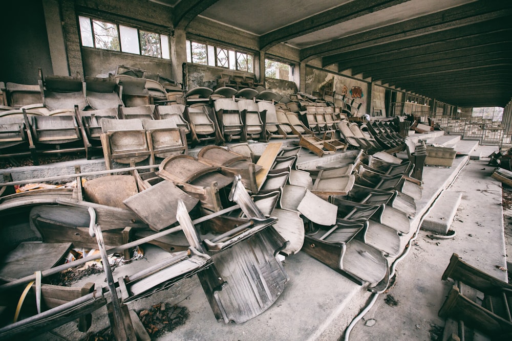 a room full of old chairs