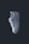 A single white sneaker is prominently displayed against a dark background. The shoe has a clean and minimal design with visible stitching, a perforated toe box, a lace-up closure, and a distinct sole. The lighting casts subtle shadows, emphasizing the contours and texture of the sneaker.