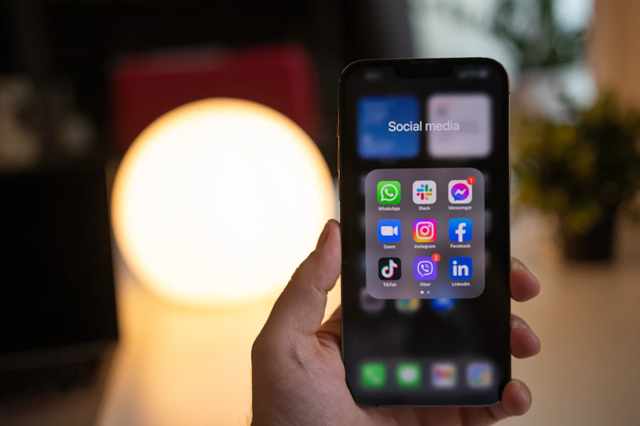 Person scrolling social media on a smartphone